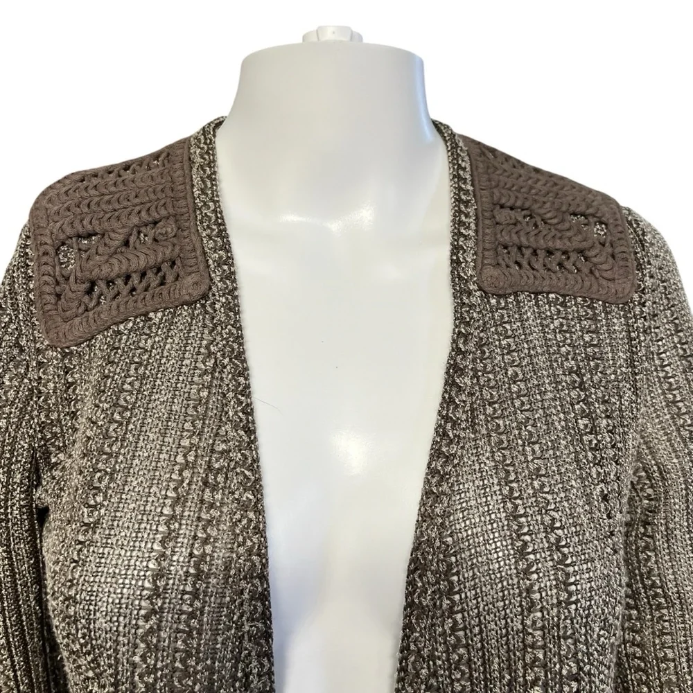 Knox Rose - Women’s Open Peplum Embroidered Cardigan Sz. XS/SM